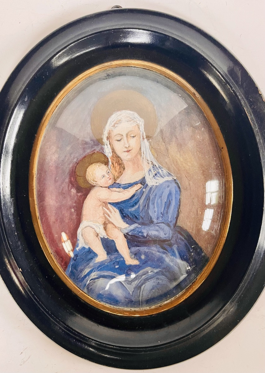 Watercolor Of The Virgin And Child Jesus -photo-2